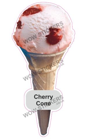 Cherry Scoop Ice Cream Cone