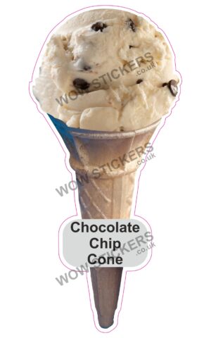 Chocolate Chip Scoop Ice Cream Cone