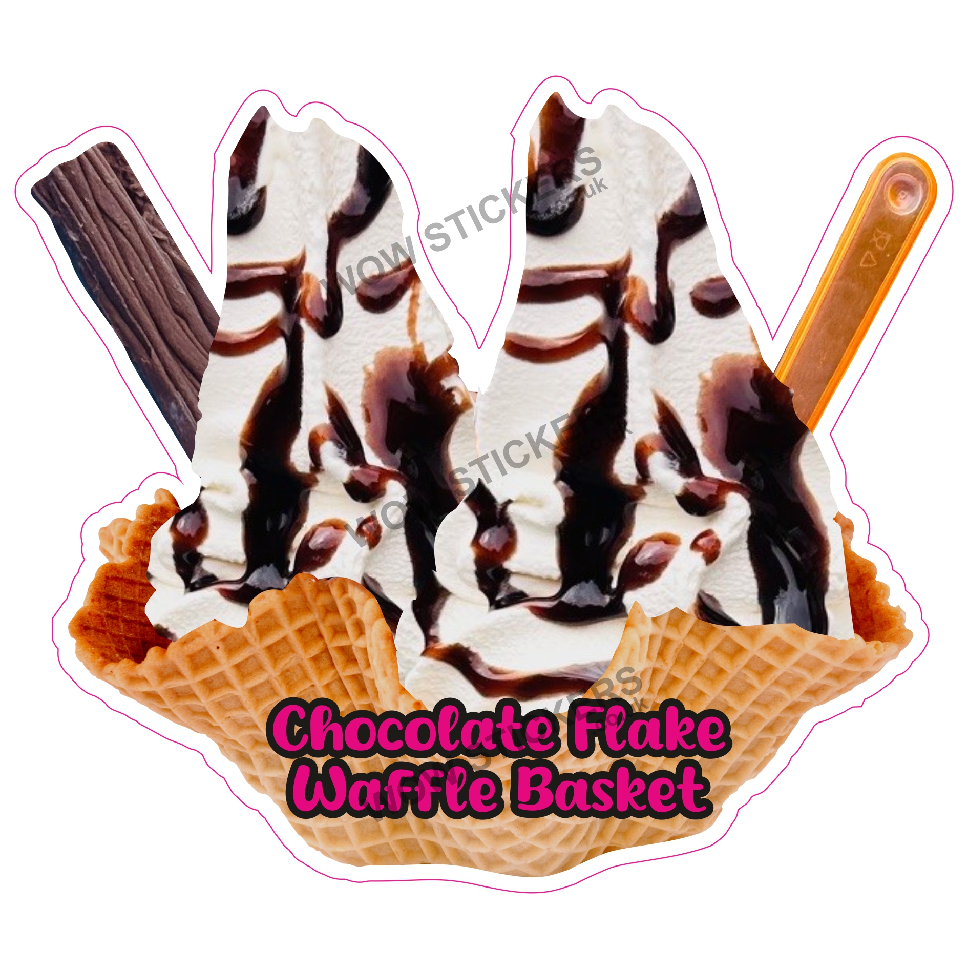 Chocolate Flake Waffle Basket