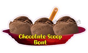 Chocolate Scoop Ice Cream Boat