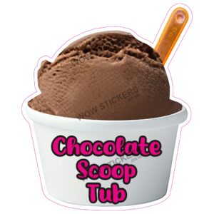 Chocolate Scoop Ice Cream Tub