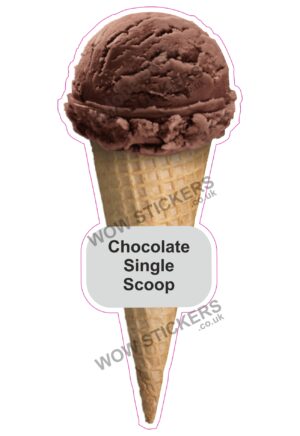 Chocolate Scoop Ice Cream Waffle Cone