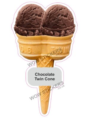 Chocolate Scoop Ice Cream Twin Cone