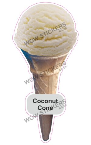 Coconut Scoop Ice Cream Cone
