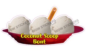 Coconut Scoop Ice Cream Boat