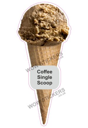 Coffee Scoop Ice Cream Waffle Cone