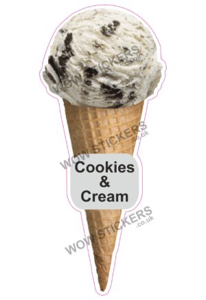 Cookies & Cream Scoop Ice Cream Waffle Cone