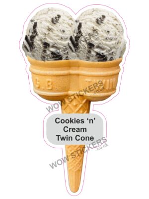 Cookies & Cream Scoop Ice Cream Twin Cone