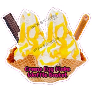 Creme Egg Flake Waffle Basket