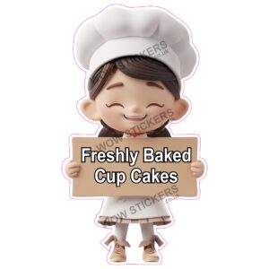 Freshly Baked Cup Cakes Female Chef