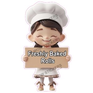 Freshly Bakes Rolls Female Chef