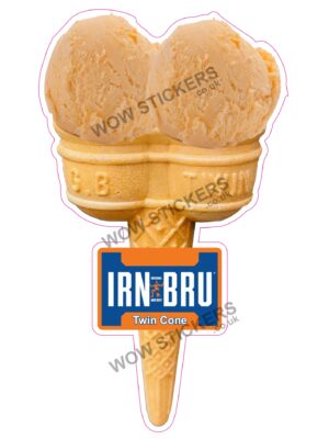Irn Bru Scoop Ice Cream Twin Cone