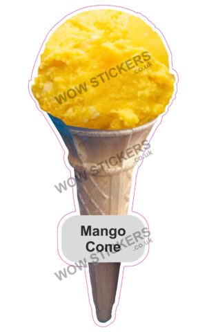 Mango Scoop Ice Cream Cone