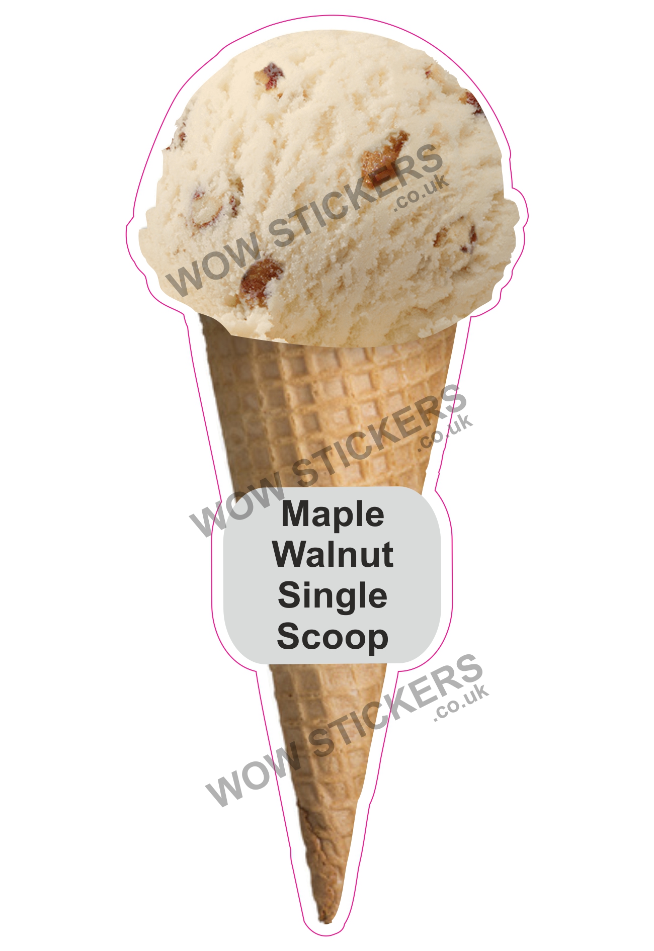 Maple Walnut Scoop Ice Cream Waffle Cone