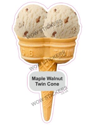 Maple Walnut Scoop Ice Cream Twin Cone