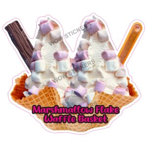 Marshmallow Flake Waffle Basket