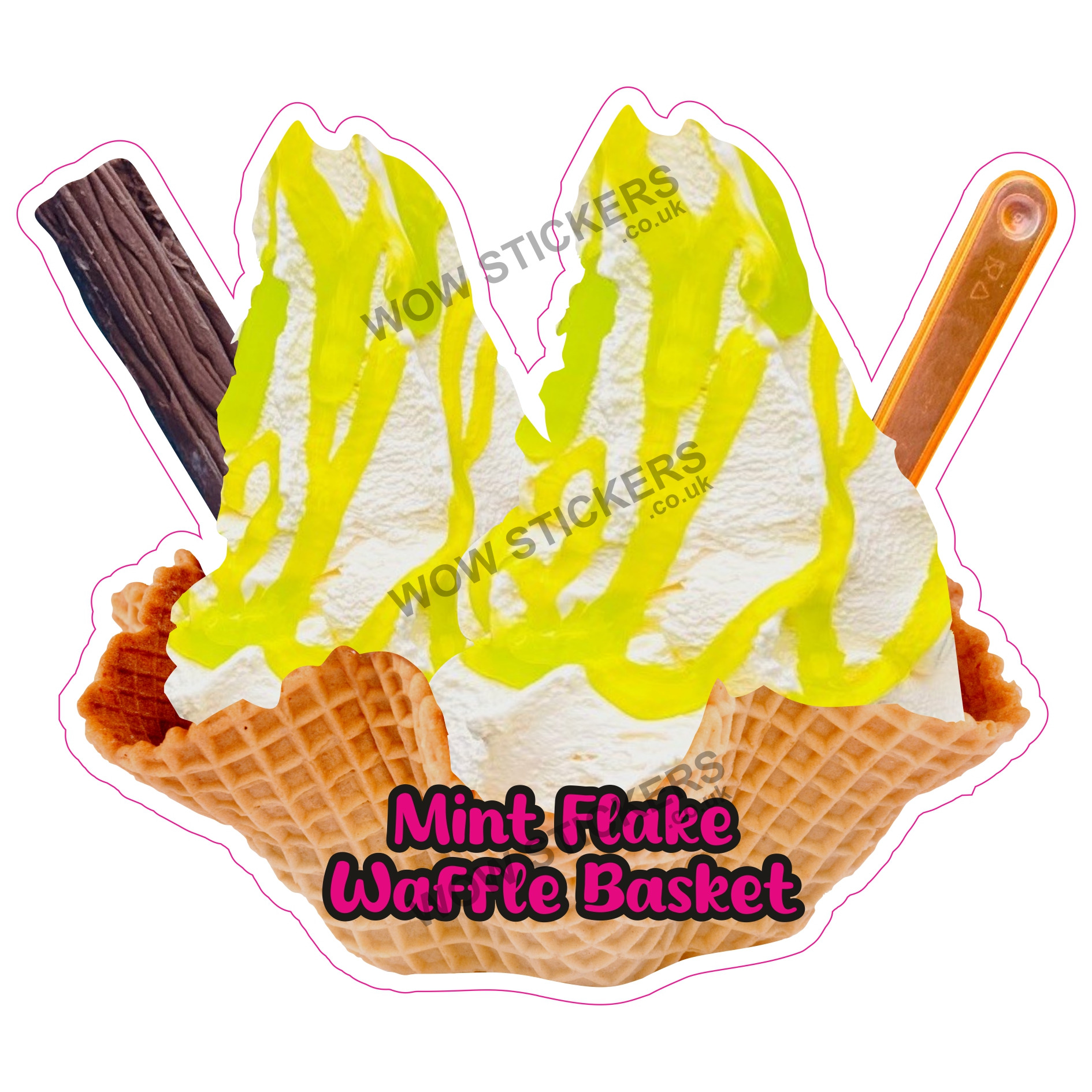 Mint Flake Waffle Basket