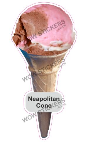 Neapolitan Scoop Ice Cream Cone