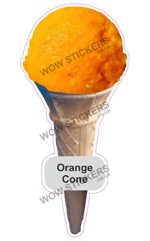 Orange Scoop Ice Cream Cone