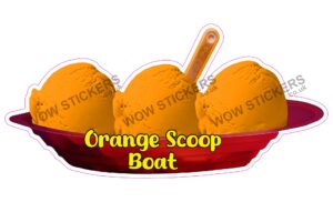 Orange Scoop Ice Cream Boat