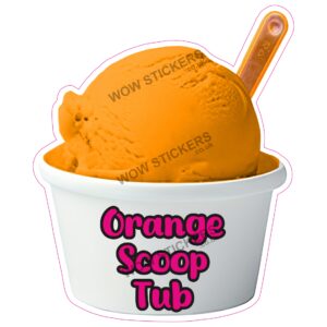 Orange Scoop Ice Cream Tub