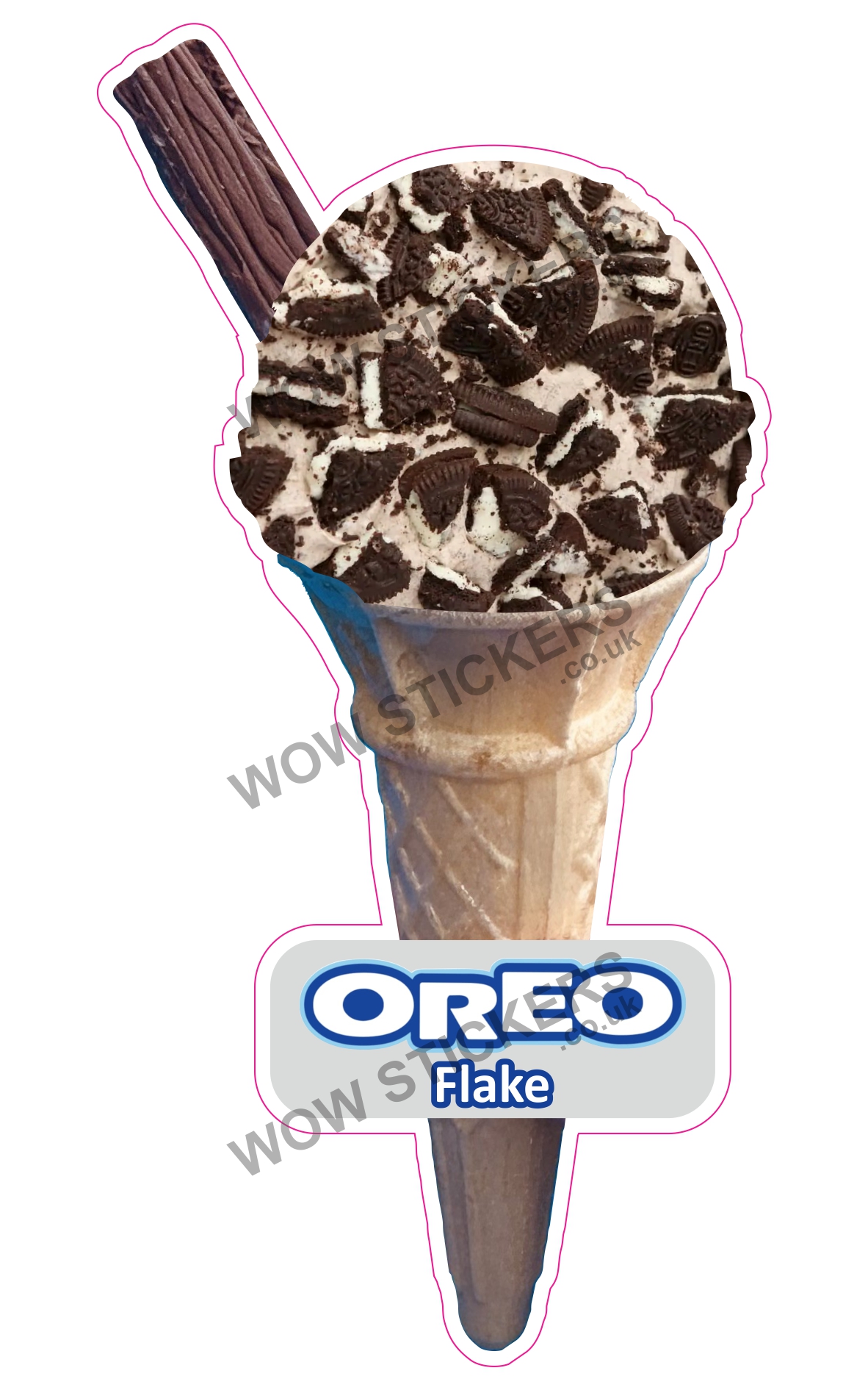 Oreo Scoop Ice Cream Cone with Flake