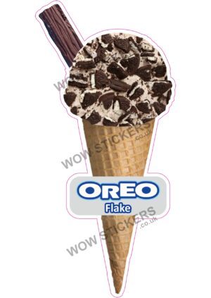 Oreo Scoop Ice Cream Waffle Cone with Flake