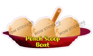 Peach Scoop Ice Cream Boat