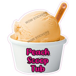 Peach Scoop Ice Cream Tub