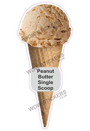Peanut Butter Scoop Ice Cream Waffle Cone