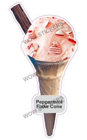 Peppermint Scoop Ice Cream Cone with Flake