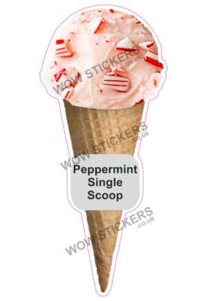 Peppermint Scoop Ice Cream Waffle Cone