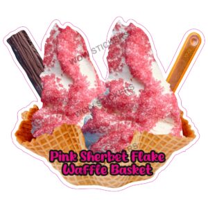 Pink Sherbet Flake Waffle Basket
