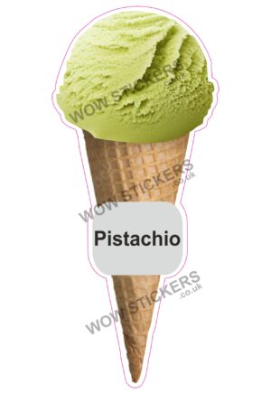Pistachio Scoop Ice Cream Waffle Cone