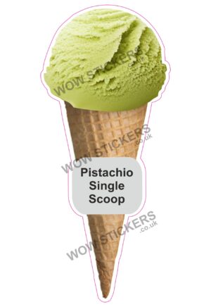 Pistachio Scoop Ice Cream Waffle Cone