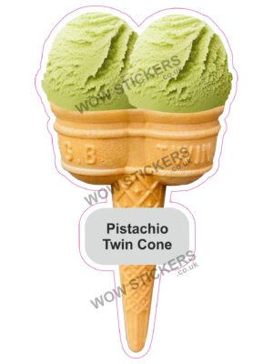 Pistachio Scoop Ice Cream Twin Cone