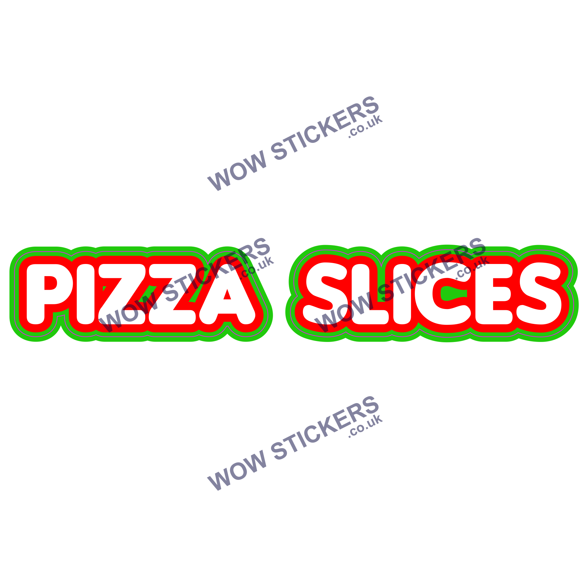 Pizza Slices Lettering