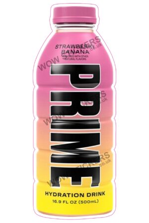 Prime Strawberry Banana Soft Drink Bottle