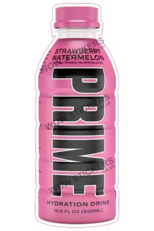 Prime Strawberry Watermelon Soft Drink Bottle
