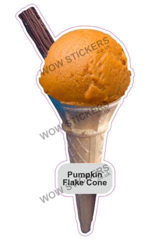 Pumpkin Scoop Ice Cream Cone with Flake
