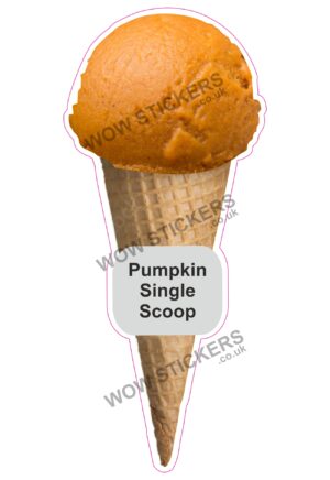 Pumpkin Scoop Ice Cream Waffle Cone