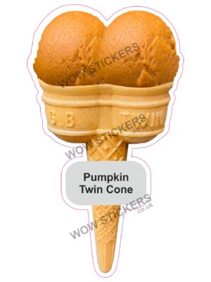 Pumpkin Scoop Ice Cream Twin Cone