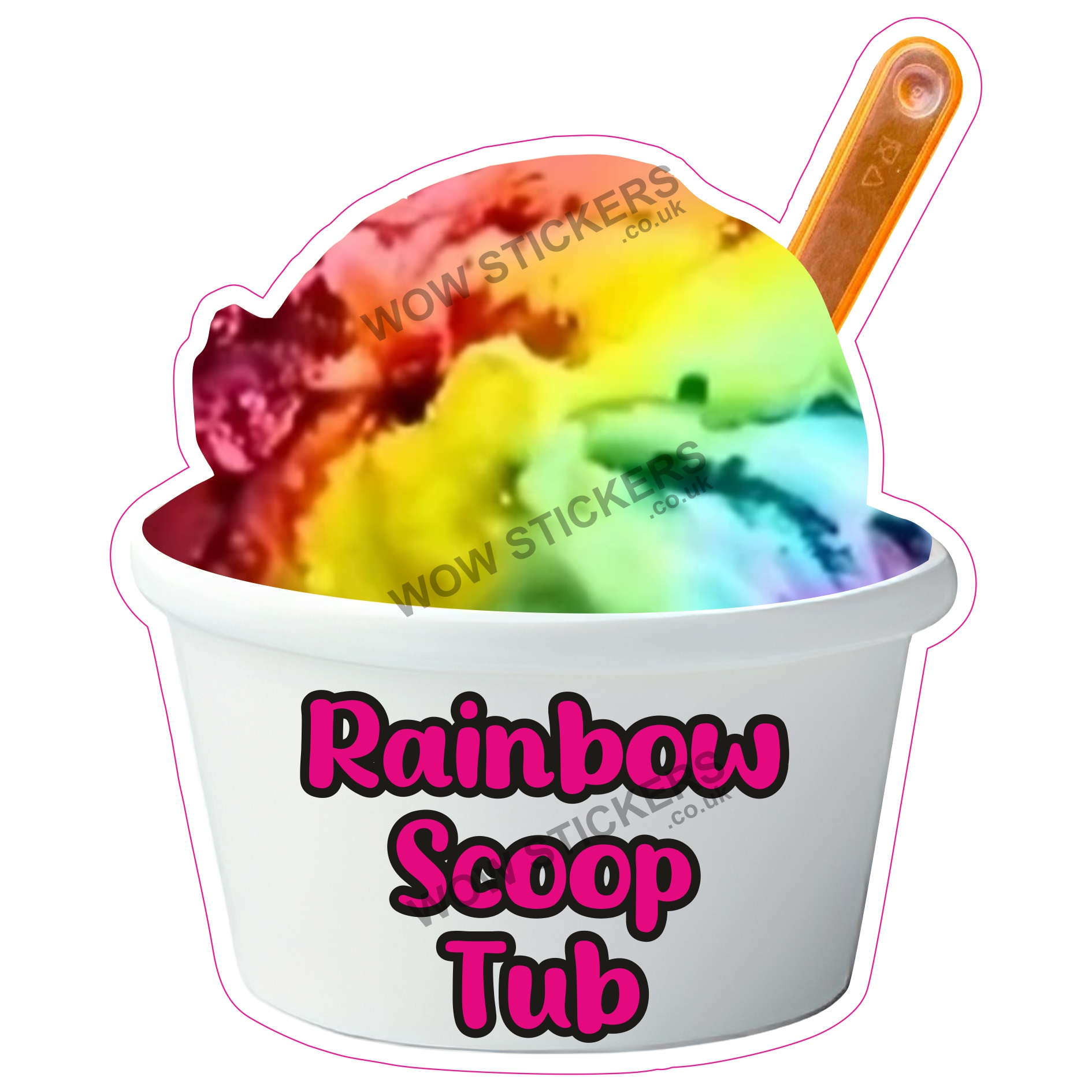 Rainbow Scoop Ice Cream Tub