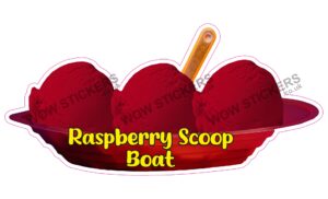 Raspberry Scoop Ice Cream Boat