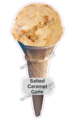 Salted Caramel Scoop Ice Cream Waffle Cone