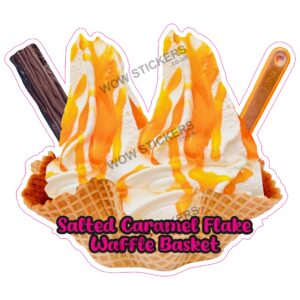 Salted Caramel Flake Waffle Basket