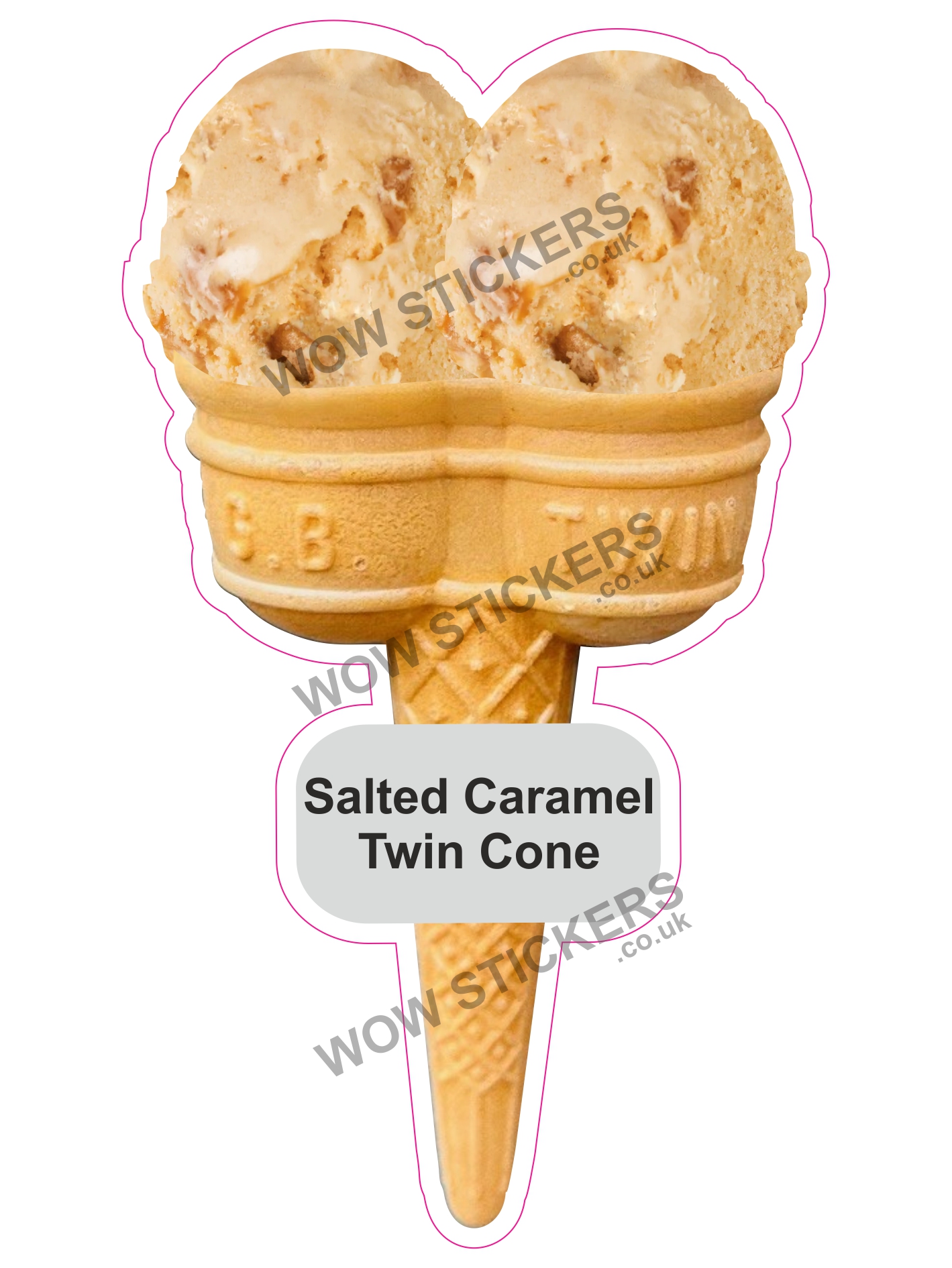 Salted Caramel Scoop Ice Cream Waffle Cone