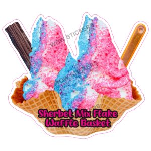 Sherbet Mix Flake Waffle Basket