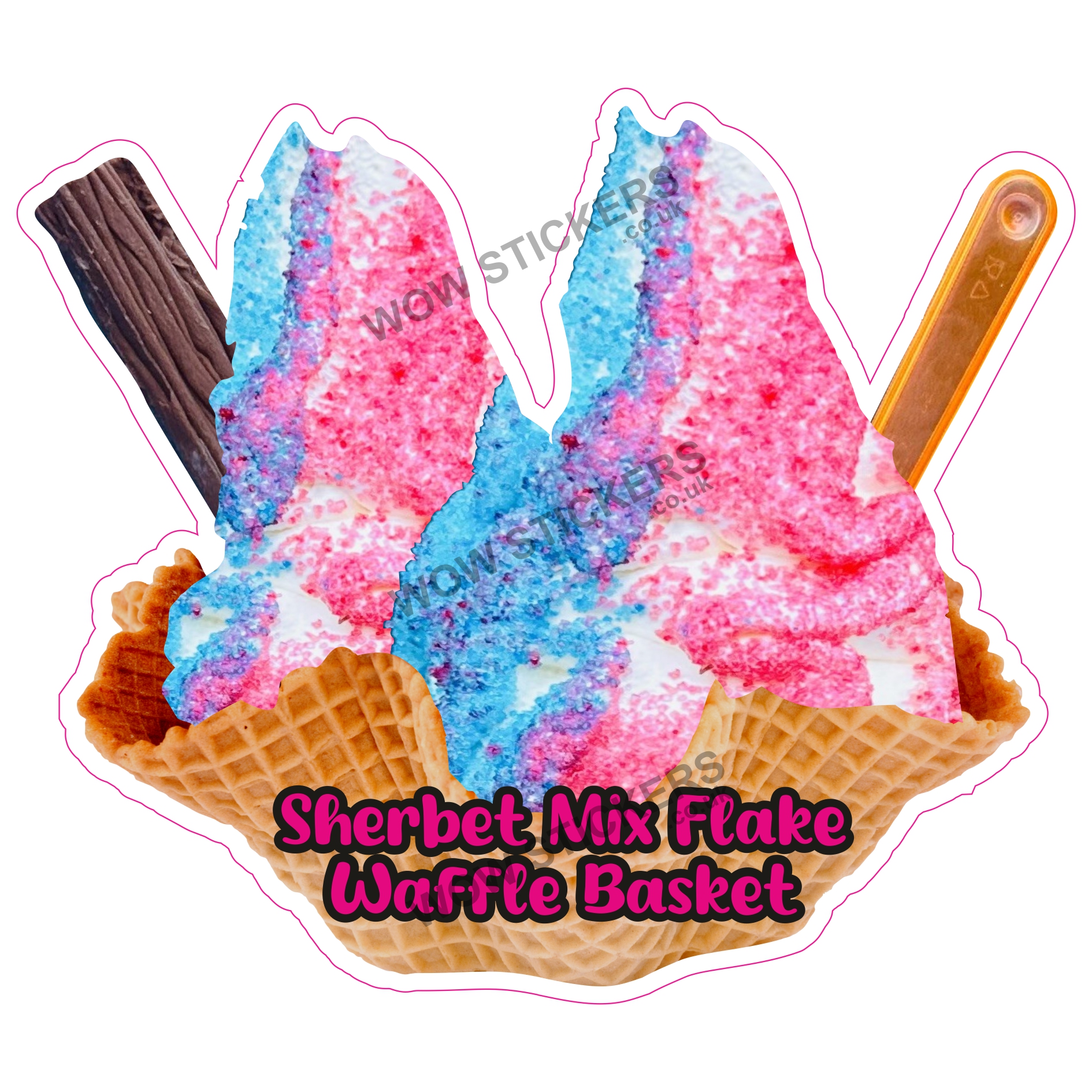 Sherbet Mix Flake Waffle Basket