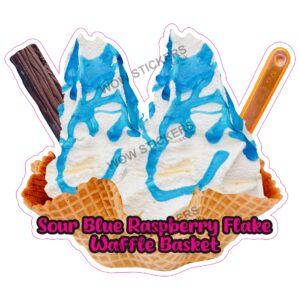Sour Blue Raspberry Flake Waffle Basket